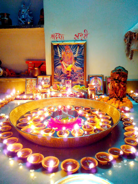 108 lamp pooja at home for Saibaba